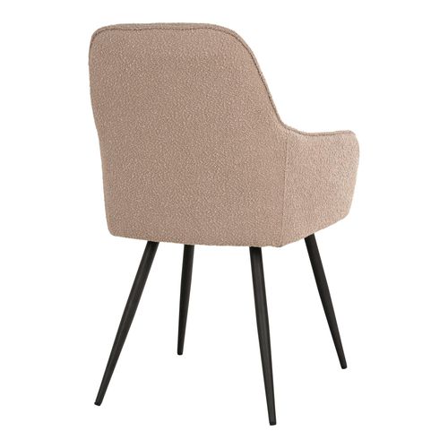 Fauteuil De Table En Bouclette Beige (lot De 2) Savone