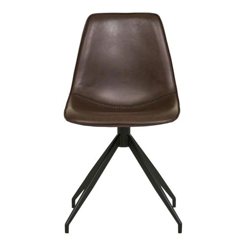Chaise Pivotante Marron Foncé Avec Couture (lot De 2) Amsterdam