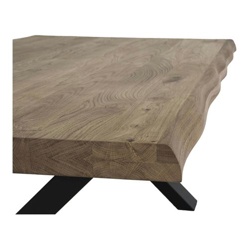 Table Basse En Bois De Chêne Brun Avec Bordures Naturelles Savone