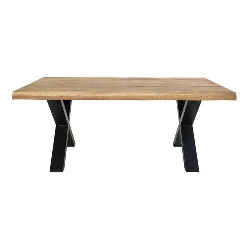 Table Basse En Bois De Chêne Blond Avec Bordures Naturelles Savone