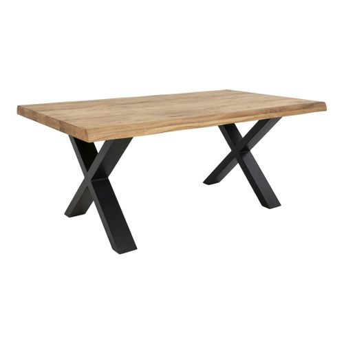 Table Basse En Bois De Chêne Blond Avec Bordures Naturelles Savone