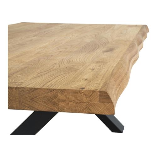 Table Basse En Bois De Chêne Blond Avec Bordures Naturelles Savone