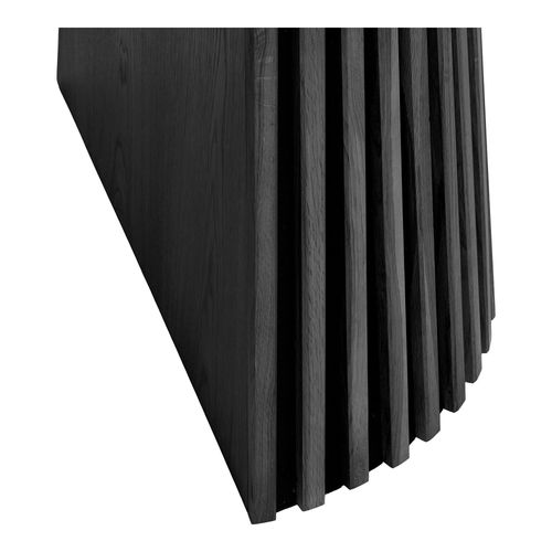 Table Ronde Extensible En Chêne Noir Pied Baguette (3 Rallonges Incluses) Amsterdam