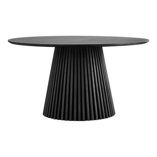 Table Ronde En Chêne Noir Avec Piètement Baguette Ø140 Cm Amsterdam