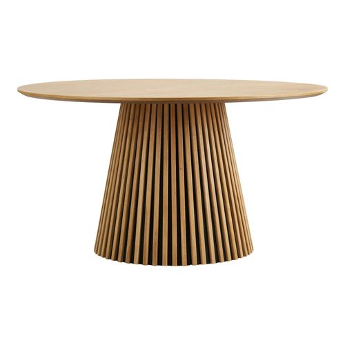 Table Ronde En Chêne Clair Avec Piètement Baguette Ø120 Cm Amsterdam