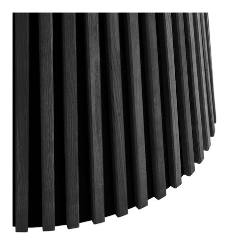 Table Ronde En Chêne Noir Avec Piètement Baguette Ø120 Cm Amsterdam