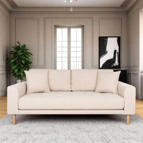 Canapé 2 Places 1/2 Beige Sable 180 Cm Amsterdam