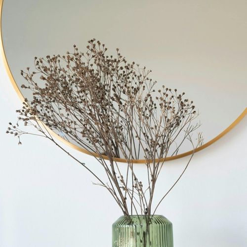 Miroir Rond Avec Cadre En Aluminium Doré Ø60 Cm Seoul