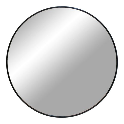 Miroir Rond Avec Cadre En Aluminium Noir Ø80 Cm Seoul