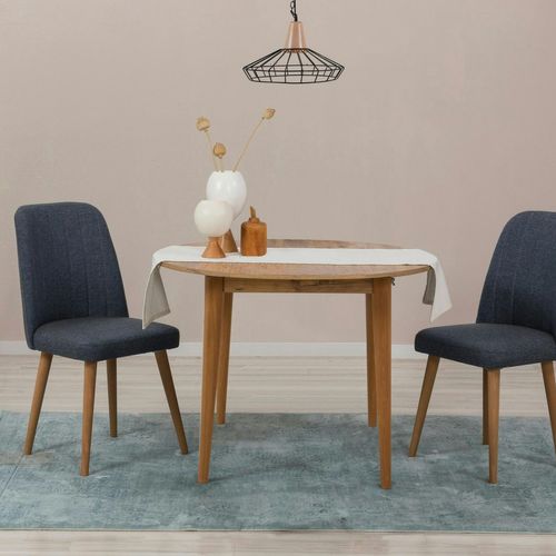 Table Ronde Extensible Effet Pin Ø100-131 Cm Orina