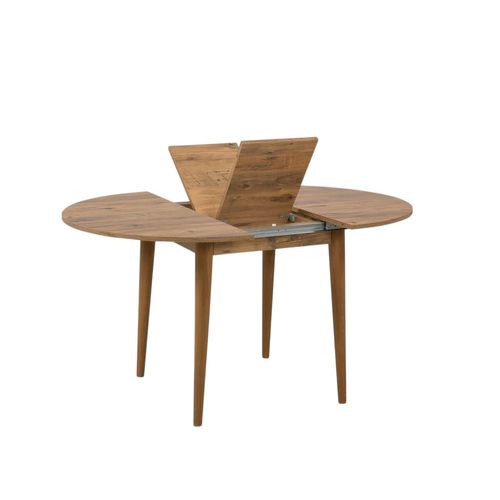 Table Ronde Extensible Effet Pin Ø100-131 Cm Orina