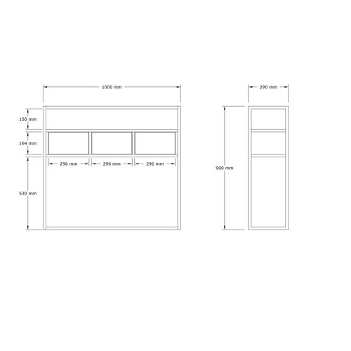 Console D'entrée Avec Rangement, Effet Bois Clair Jena