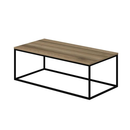 Table Basse Rectangulaire Minimaliste Effet Noyer Jena