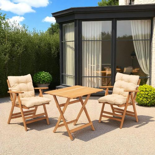 Salon De Jardin En Bois - Compact et Confort Sora