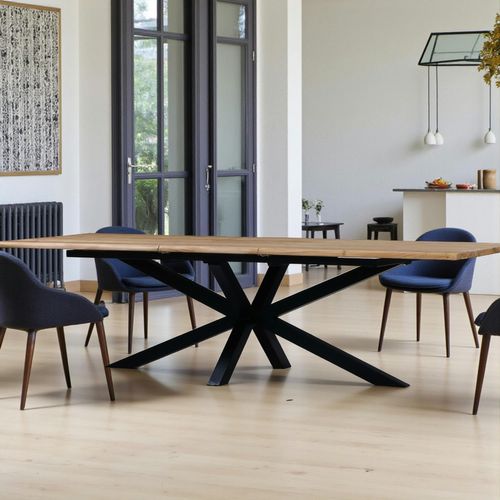Table à Manger Extensible Bois Massif 220/280 Cm Melbourne