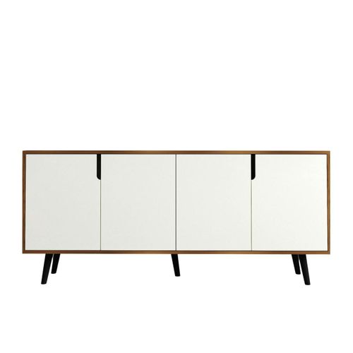 Buffet De Salle à Manger Vintage 4 Portes Blanches Marfa