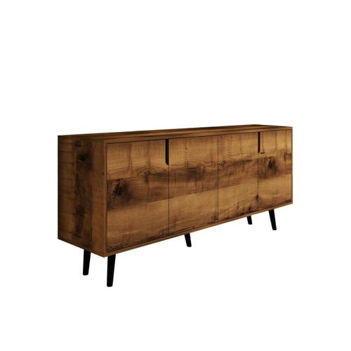 Buffet Salle à Manger Moderne 4 Portes Effet Noyer Marfa