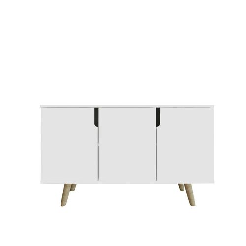 Buffet Salle à Manger Blanc à Poignées Intégrées Marfa