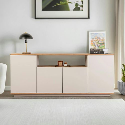 Buffet Salle à Manger Blanc Cachemire 1 Niche Centrale Marfa