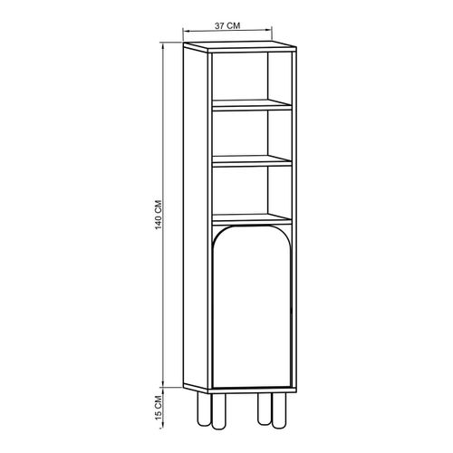 Vaisselier Cuisine Effet Bois 3 Portes Anthracites Varen