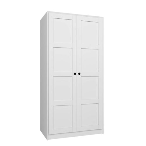 Armoire De Chambre Blanche 2 Portes à Cadres Marfa