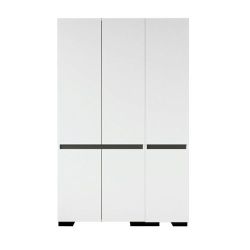 Armoire Penderie Blanche, 3 Portes 2 Tringles Byron