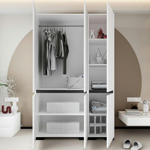 Armoire Penderie Blanche, 3 Portes 1 Tringle Byron