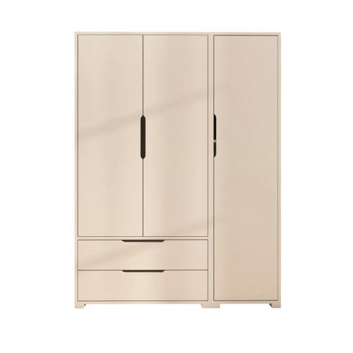 Armoire Penderie Blanche 3 Portes 2 Tiroirs Byron
