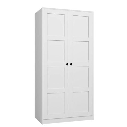 Armoire Penderie 2 Portes Blanche, Détail Encadrement Byron