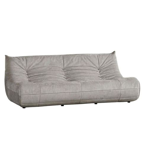 Canapé 3 Places Blanc En Tissu Plissé 210 Cm Arven