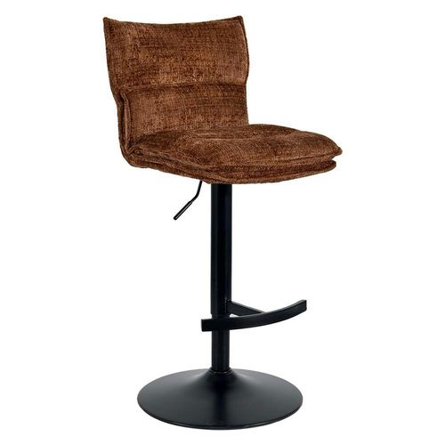 Tabouret De Bar Réglable En Tissu Terracotta (lot De 2) Iena