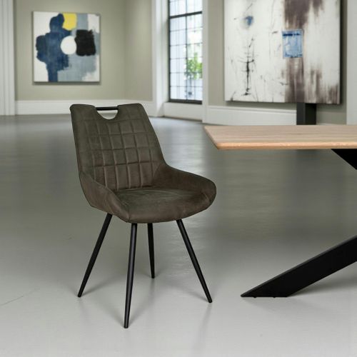 Chaise Vert Foncé Effet Vieilli à Poignée Intégrée (lot De 2) Malmoe