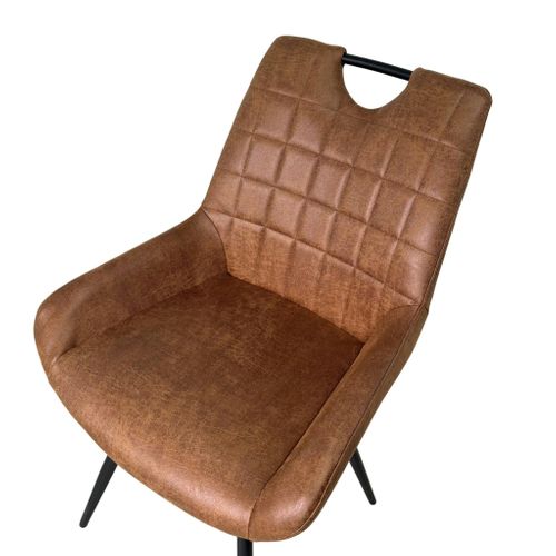 Chaise Marron Effet Vieilli à Poignée Intégrée (lot De 2) Malmoe