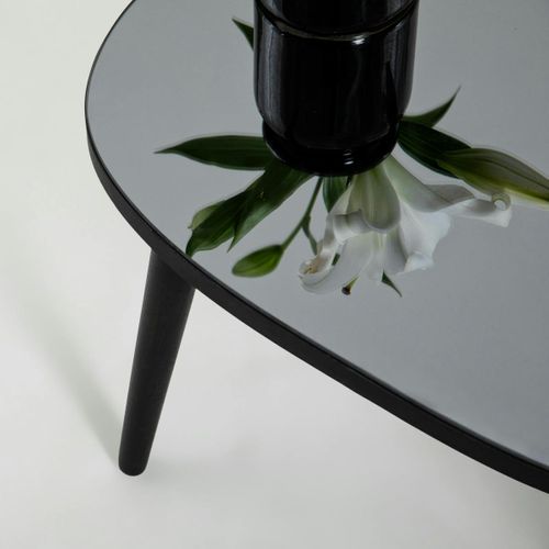 Table Basse Miroir Forme Organique Pieds Noirs Tulum