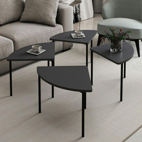 Table Basse Gigogne Petit Espace, Finition Anthracite Jena