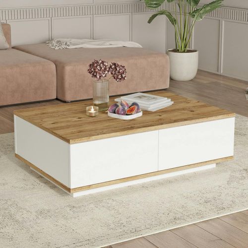 Table Basse Scandinave, 2 Niches De Rangement Fermées Marfa