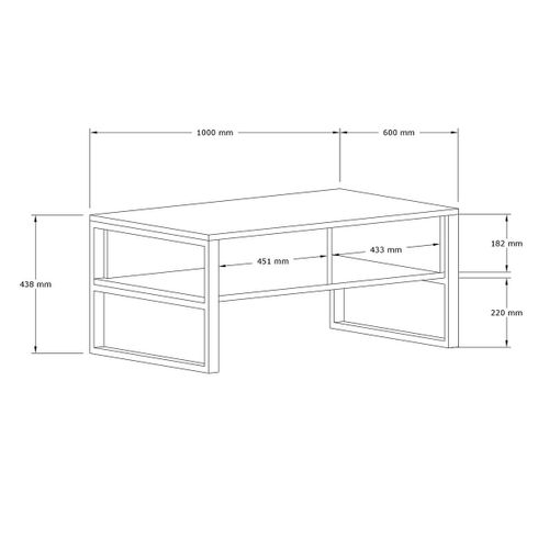 Table Basse Moderne Effet Bois Clair Avec Niches Jena