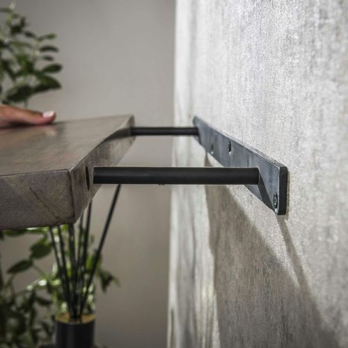 Etagère Murale Bois D’acacia Brun Bords Arrondis 60 Cm Nako