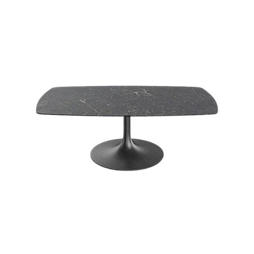 Table Basse Céramique Grise Marbrée, Pied Tulipe 115 Cm Ligurie