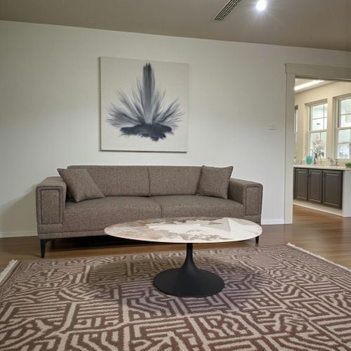 Table Basse Céramique Marbrée, Pied Tulipe Ligurie