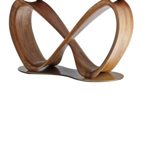 Table Céramique Grise Pied Ruban Bois Brun 260 Cm Alder