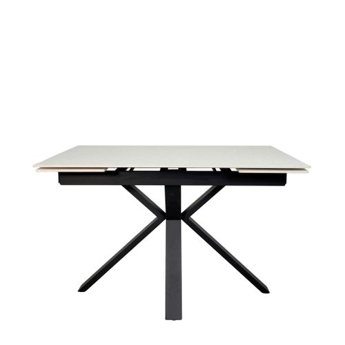 Table Extensible En Céramique Effet Terrazzo 120-180 Cm Vico