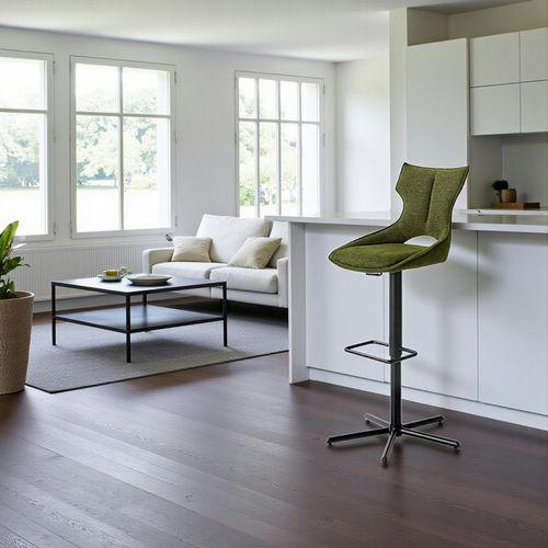 Chaise De Bar Réglable Verte à Dossier Ouvert (lot De 2) Lombardie