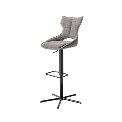 Chaise De Bar Réglable Grise à Dossier Ouvert (lot De 2) Lombardie