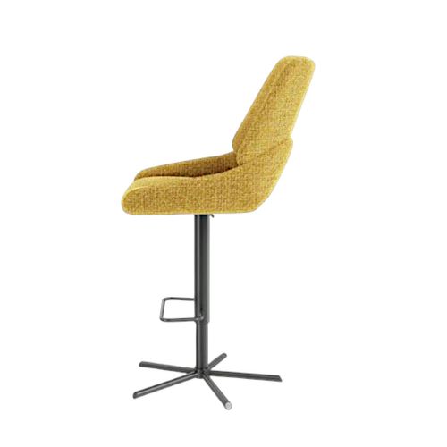 Chaise De Bar Réglable Moutarde Assise Baquet (lot De 2) Ligurie