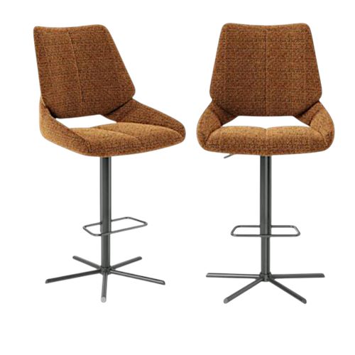 Chaise De Bar Réglable Rouille Assise Baquet (lot De 2) Ligurie