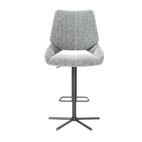 Chaise De Bar Réglable Grise Assise Baquet (lot De 2) Ligurie