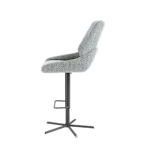 Chaise De Bar Réglable Grise Assise Baquet (lot De 2) Ligurie