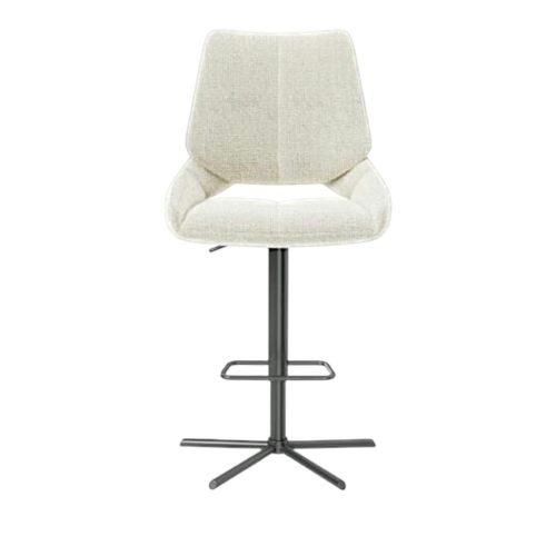 Chaise De Bar Réglable Beige Assise Baquet (lot De 2) Ligurie