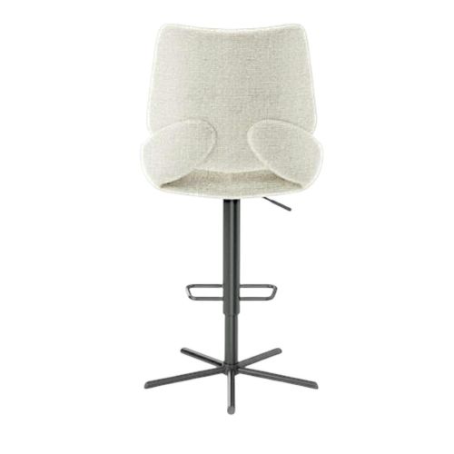 Chaise De Bar Réglable Beige Assise Baquet (lot De 2) Ligurie